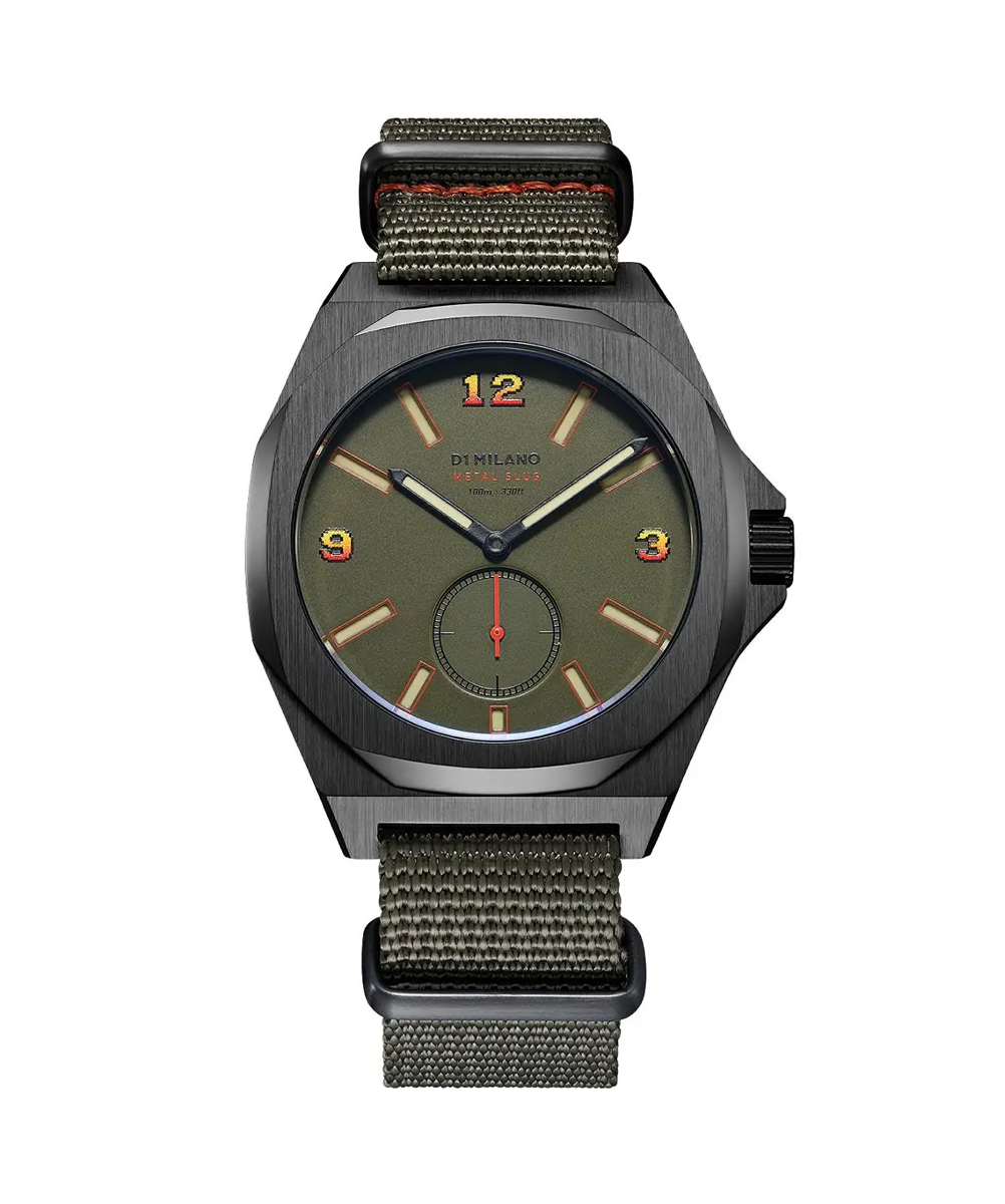 D1 Milano Commando Metal Slug Green MTNJMS - Quartz