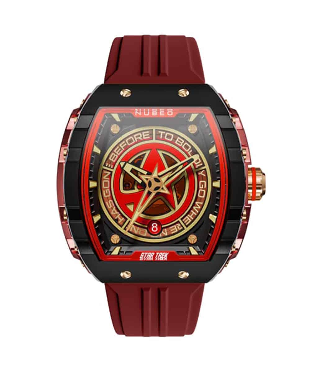 Nubeo Watch Star Trek Starfleet Automatic Danger Red