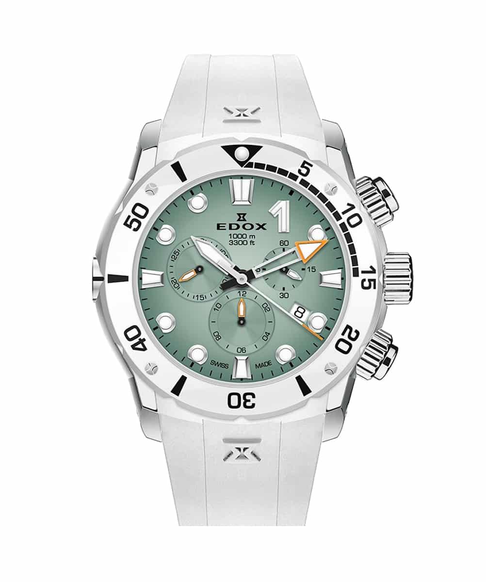 ピコ Montre Edox CO-1 Carbon Chronograph 10242-TINBN-VIDNO