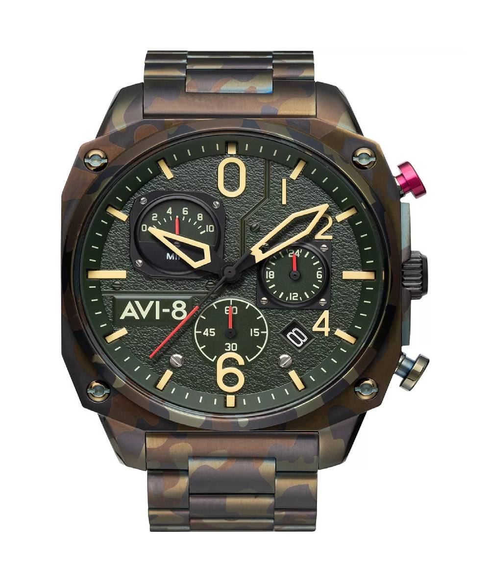 AVI-8 Watch Men's Chronograph Green AV-4052-22