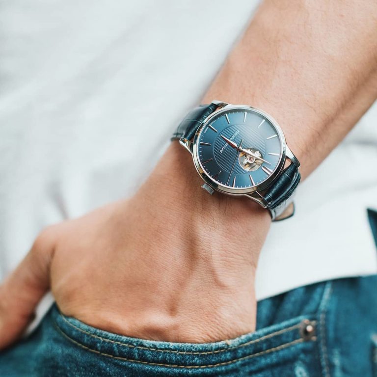 Montre Claude Bernard Bleu Squelette