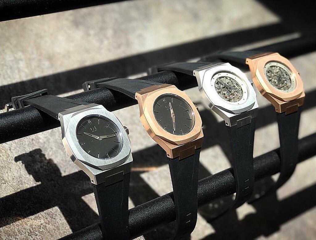 d1 milano skeleton rose gold