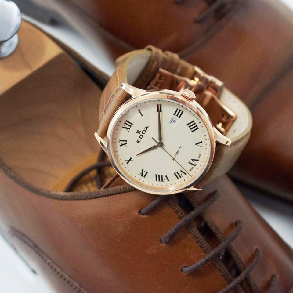 Edox Swiss Made Les Vauberts Roman 80106 37RC BER Edox Swiss Made Les Vauberts Roman 80106 37RC BER