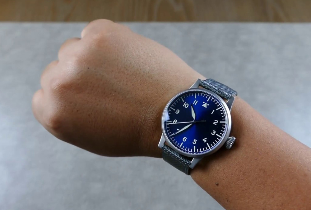 LACO ORIGINAL MÜNSTER STUNDE BLUE 42 automatic watch 862081