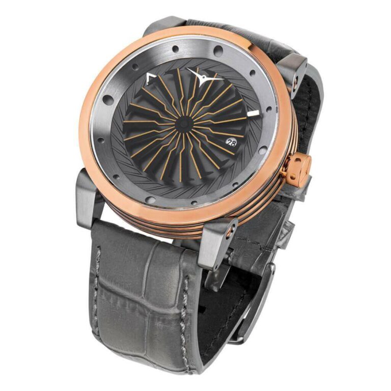 Automatic Watch ZINVO Blade Fusion Gray Leather - Worldwide