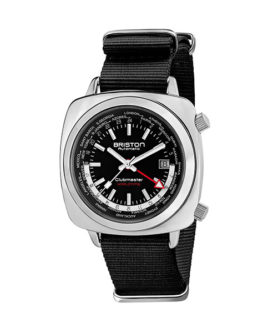 BRISTON CLUBMASTER TRAVELER WORLDTIME STEEL