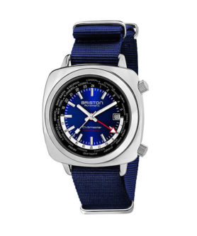 BRISTON CLUBMASTER TRAVELER WORLDTIME STEEL