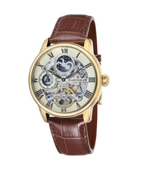 EARNSHAW LONGITUDE DUAL TIME GOLDEN CHAMPAGNE