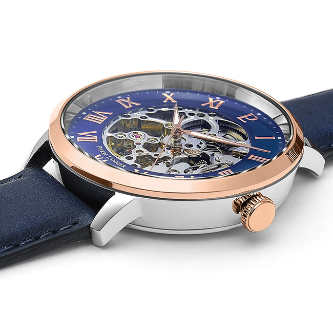 Pierre Lannier automatic blue leather bracelet - watches 323B166