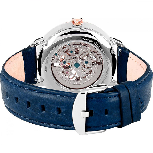 Pierre Lannier automatic blue leather bracelet - watches 323B166