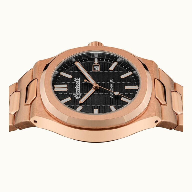 Ingersoll 1892 The Catalina メンズ 42mm 自動巻き腕時計 スケルトンダイヤルとレザーストラップ, ローズゴールド, ブレスレット 並行輸入品 Ingersoll 1892 Catalina Automatic Watch, 42 mm, Black, Leather