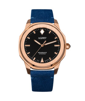 NAPPEY RENAISSANCE ROSE GOLD AND BLACK SUEDE