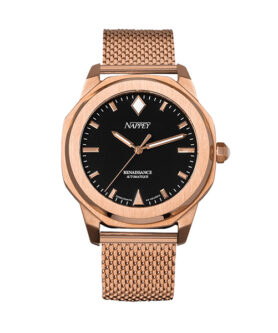 NAPPEY RENAISSANCE ROSE GOLD AND BLACK MILANESE