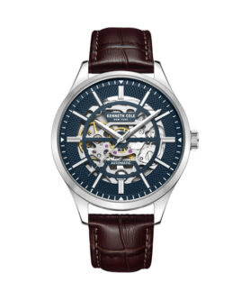 KENNETH COLE AUTOMATIC SKELETON BLUE 42MM