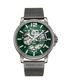 KENNETH COLE AUTOMATIC SKELETON GREEN 44MM