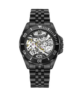 KENNETH COLE AUTOMATIC SKELETON BLACK 43MM