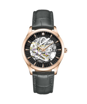 KENNETH COLE AUTOMATIC SKELETON BLACK 34MM