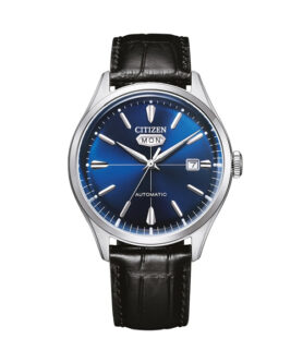 CITIZEN AUTOMATIC BLACK LEATHER