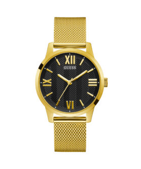 GUESS ANALOG YELLOW GOLD BLACK DIAL