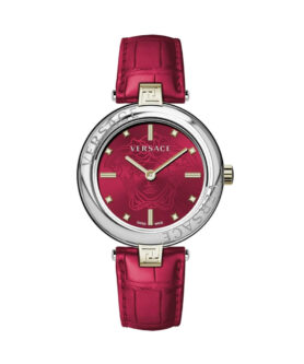 VERSACE ANALOG RED WINE LEATHER