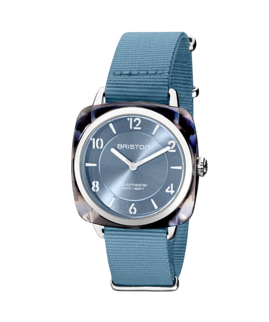 BRISTON Watch Clubmaster Chic Ice Blue 36mm-quartz Watch-21536.SA.UB.25.NIB