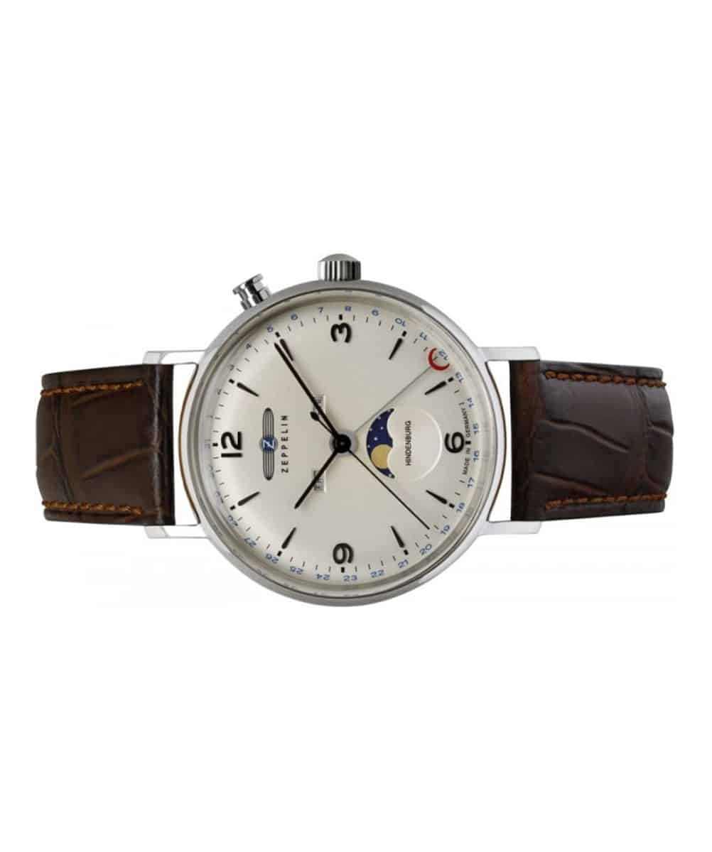 Zeppelin LZ 129 Hindenburg Automatic Watch, White, 40 mm, Day, Leather -  Iguana Sell