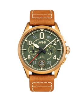 AVI-8 WATCH SPITFIRE LOCK CHRONOGRAPH GREEN DIAL