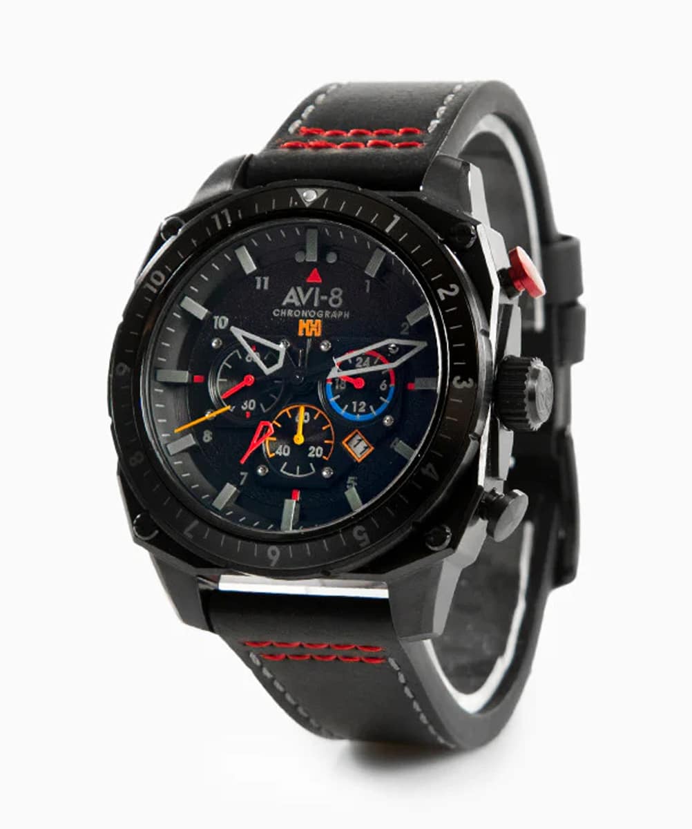 AVI-8 Lancaster Bomber AV-4035-05 Orologio da Polso Uomo GMT al Quarzo