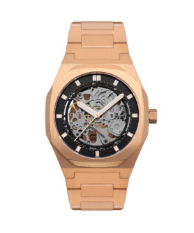 EARNSHAW DRAKE SKELETON AUTOMATIC TREASURY ROSE GOLD