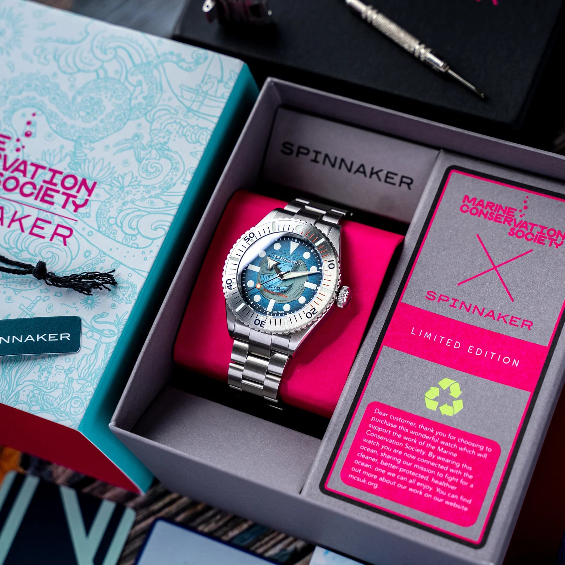 希少 SPINNAKER SPENCE  Limited Edition Spinnaker x Islander Spence Limited Edition Dive Watch with