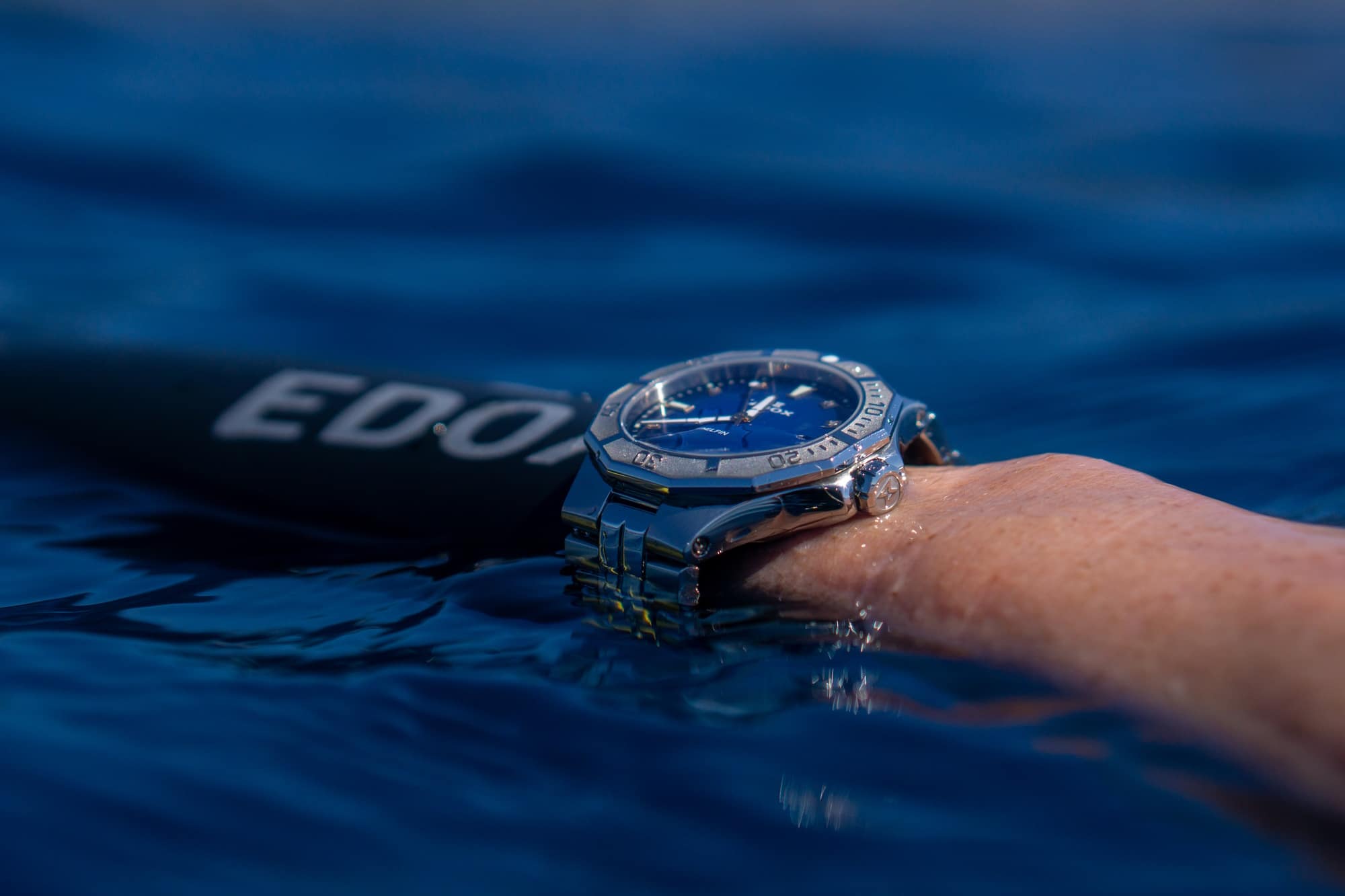 Edox Les Bemonts Ultra Slim Chronograph Blue 53020-3M-BUN