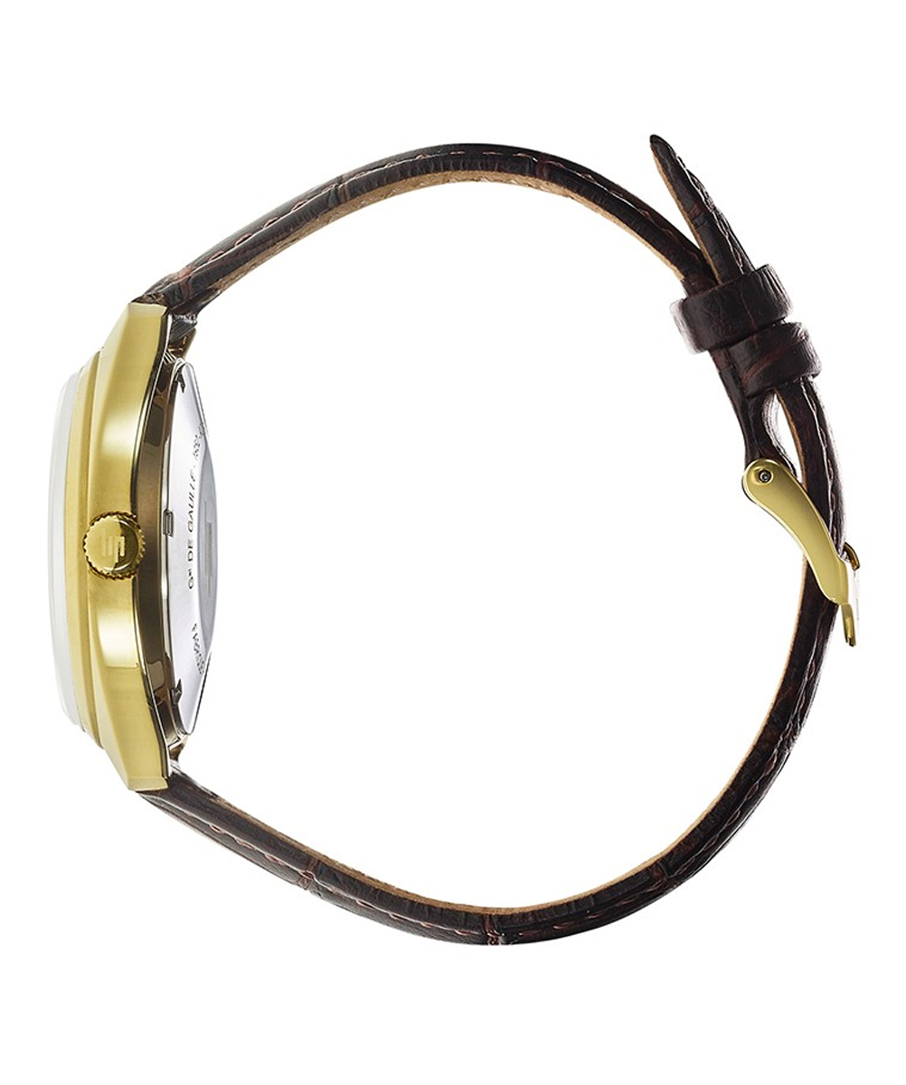 Lip GDG 35 mm Brown Leather 671022 Quartz Watch