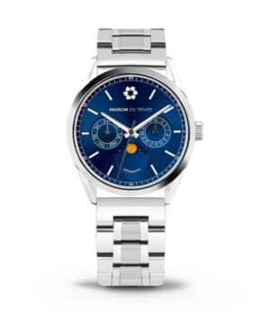 Maison du temps Watch MTOMICRON BLEU MOONPHASE ACIER