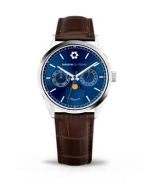 Maison du temps Watch MTOMICRON BLEU MOONPHASE CUIR