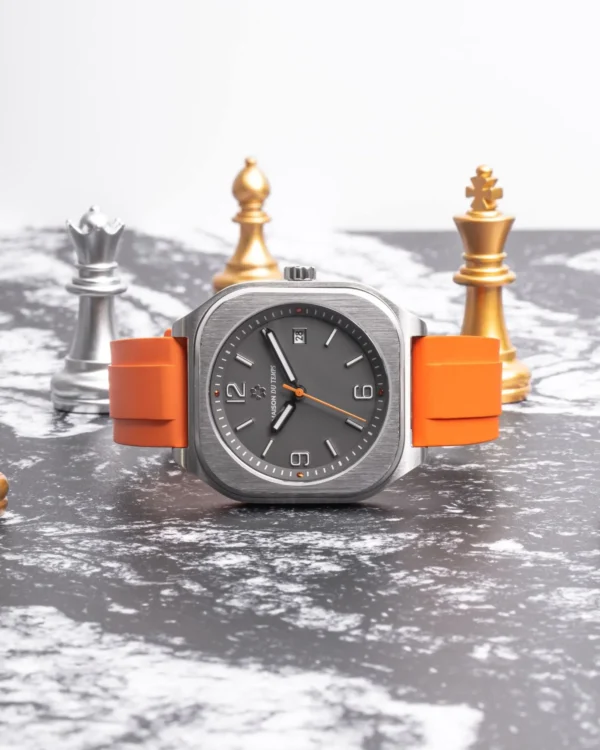 Maison du temps Watch MTIOTA GRIS CAOUTCHOUC ORANGE c