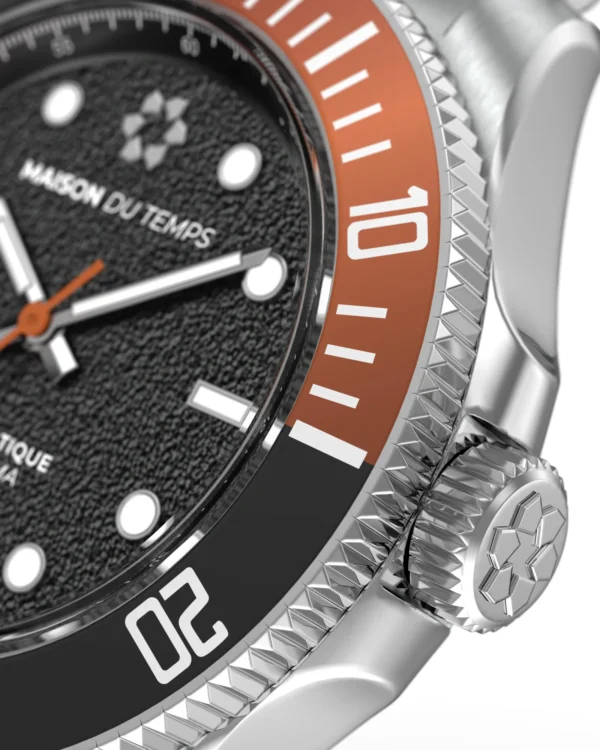 Maison du temps Watch MTSIGMA LUNETTE NOIRE ORANGE ACIER b Maison du temps Watch MTSIGMA LUNETTE NOIRE ORANGE ACIER b