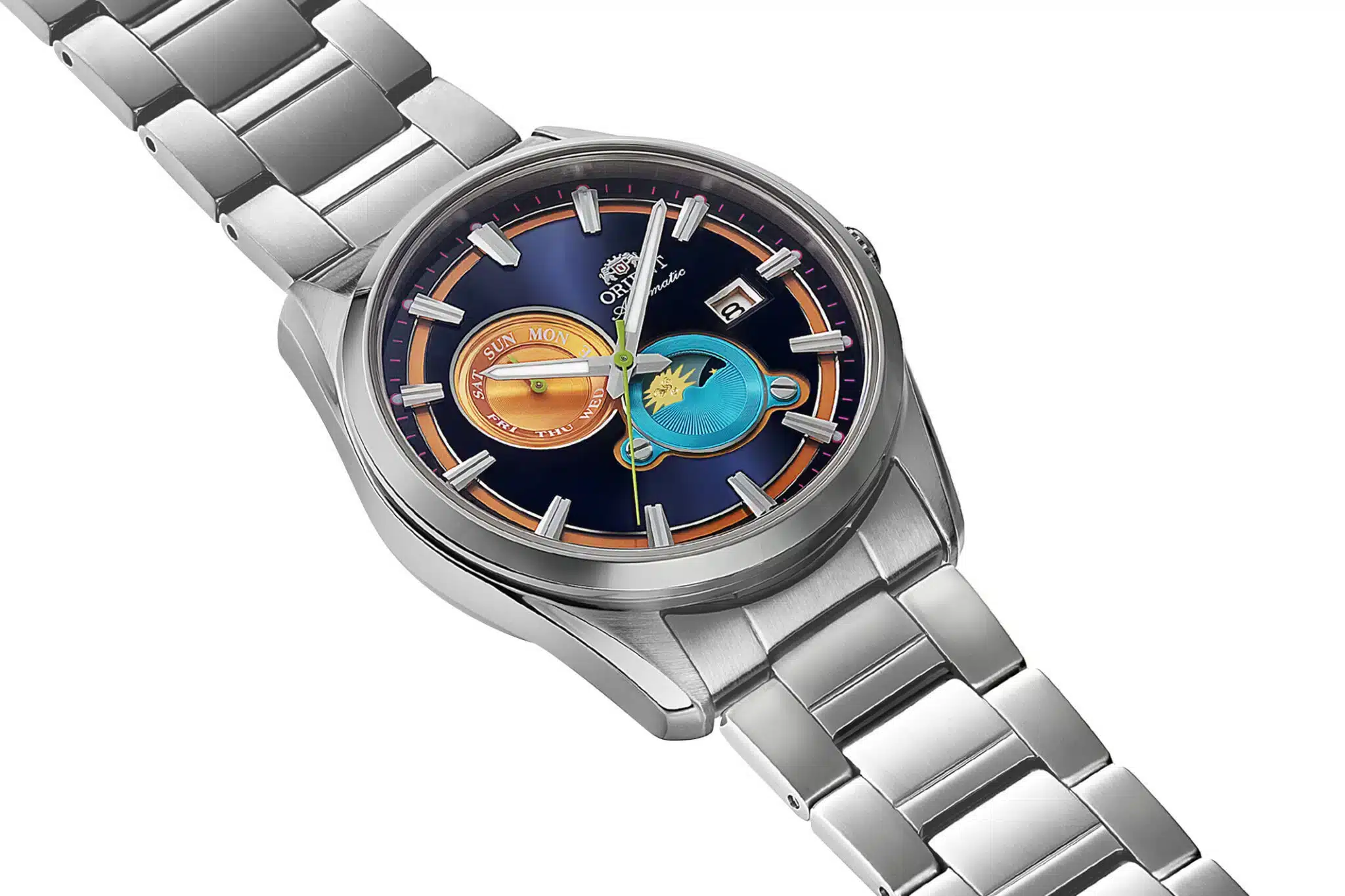 Orient Watch Stretto Sun Moon Steel RA-AK0316L30B